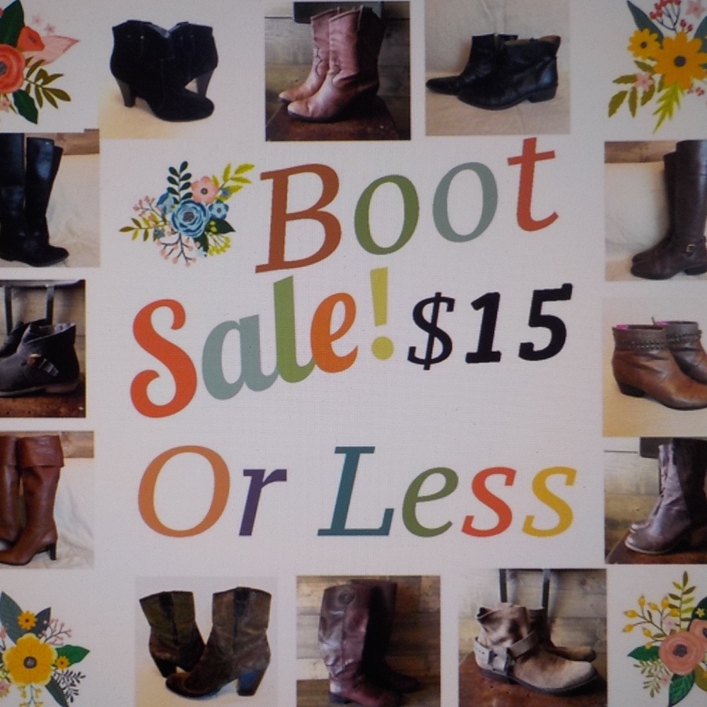 $15 ALL BOOTS MAKE OFFER